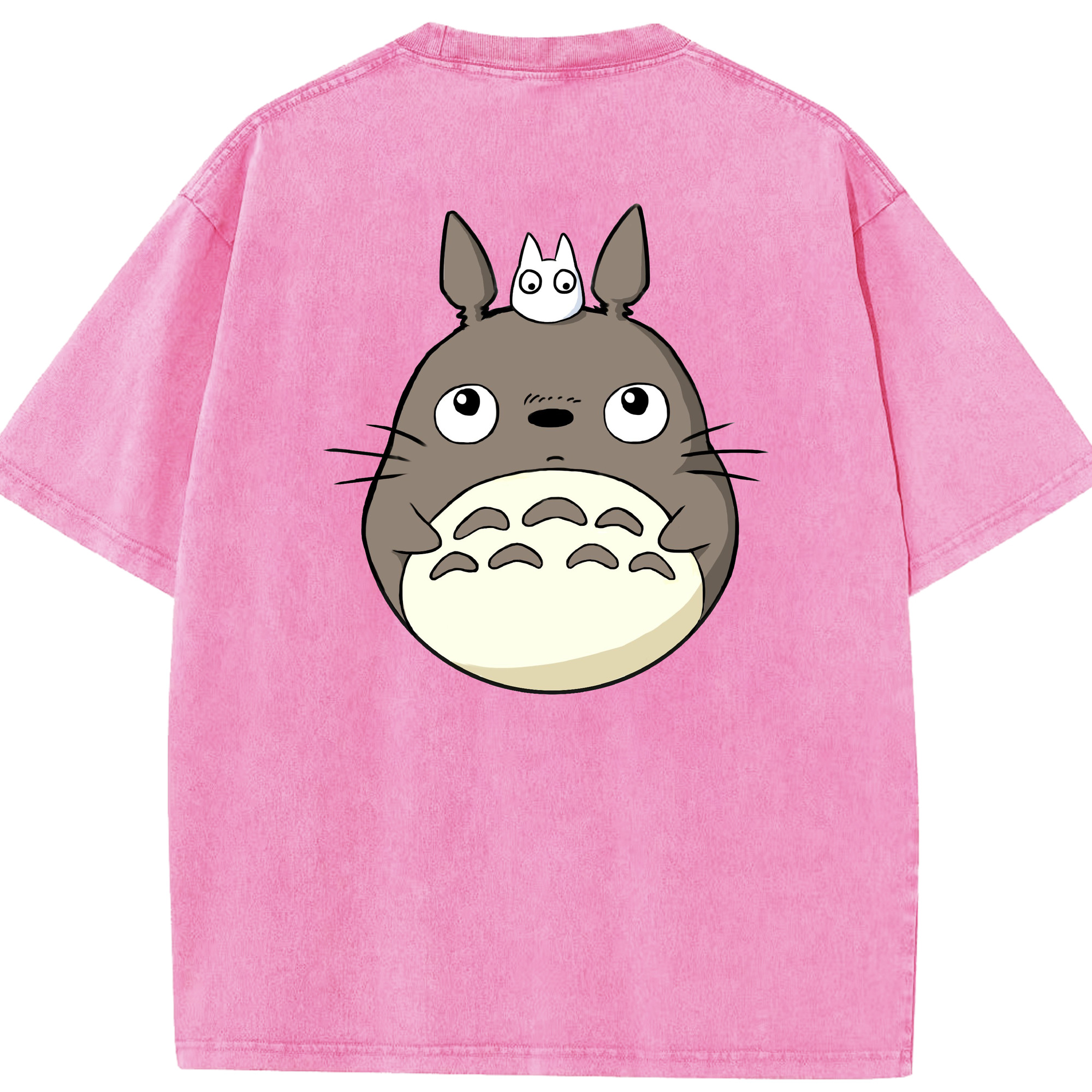 （画像用） となりのトトロ 草壁メイ 草壁サツキ My Neighbor Totoro Satsuki Kusakabe Mei Kusakabe 綿100% ヴィンテージ風 半袖Tシャツ（背面プリント）